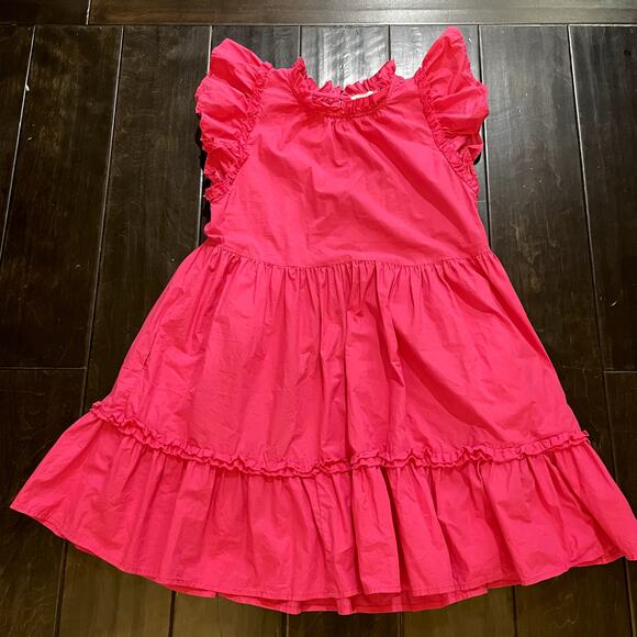 Caroline Constas Ruffle Mini Tiered Dress Hot Pink Women's Size Small - Picture 2 of 6